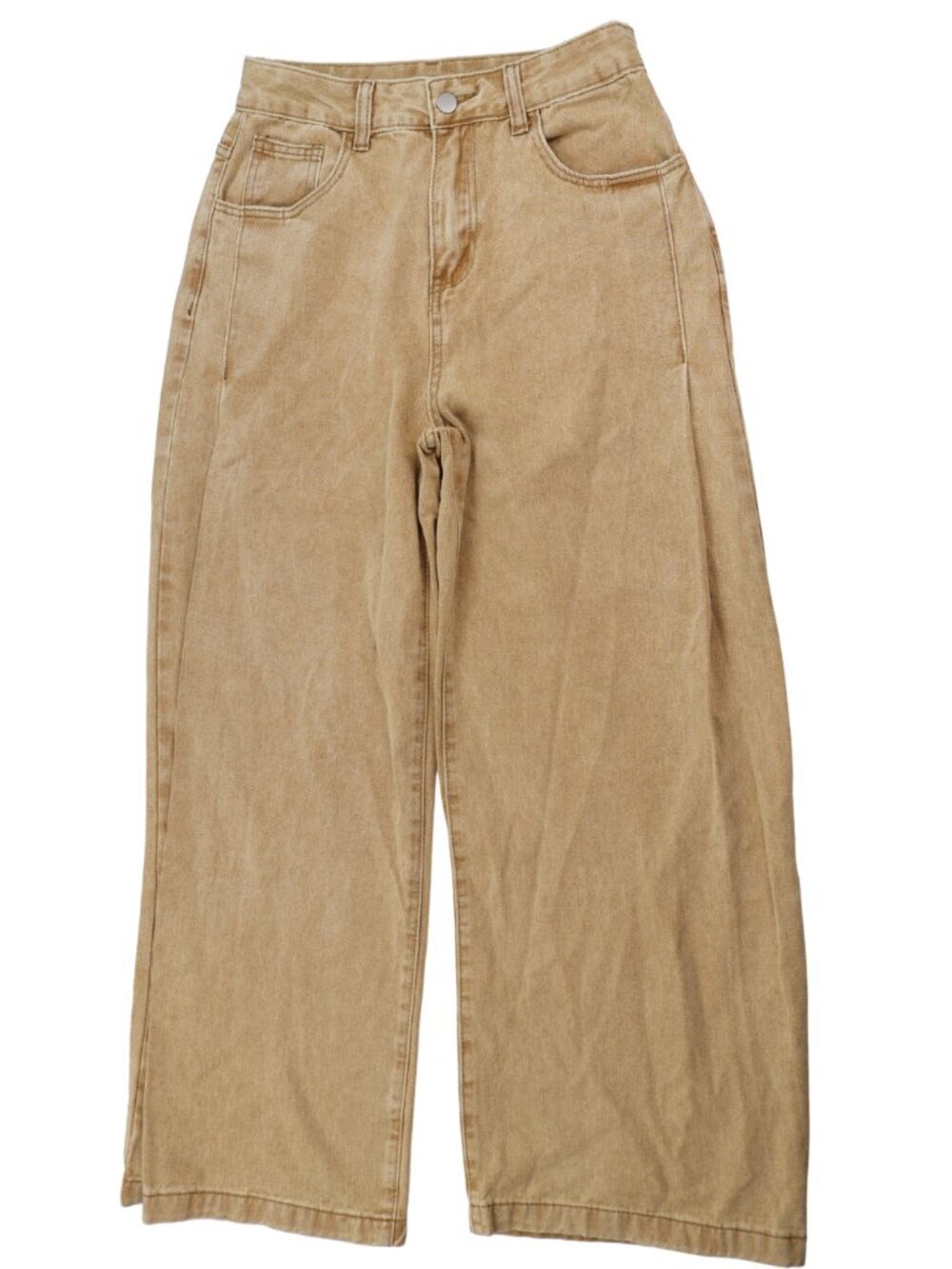NWT Dazy High Rise Wide Leg Crop Jeans Medium Tan